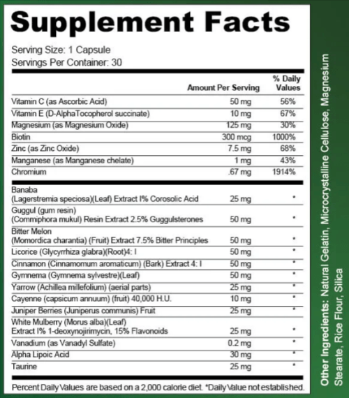 Regenvive Supplement Facts