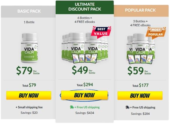 VidaCalm Pricing