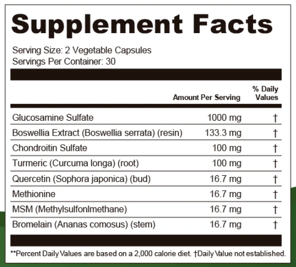 JointBrex Supplement Fact