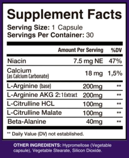 Memocept Ingredients Supplement Facts