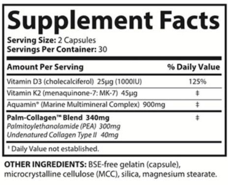 OsteoShield Ingredients Supplement Facts