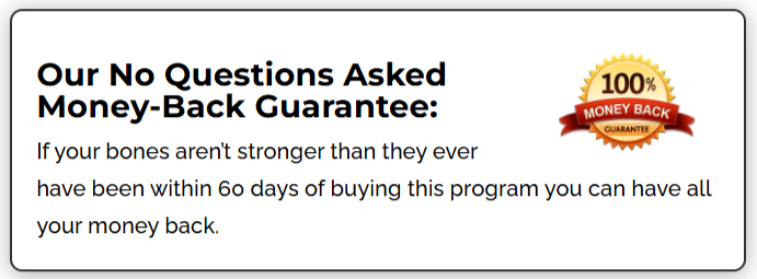 The Bone Density Solution Money Back Guarantee