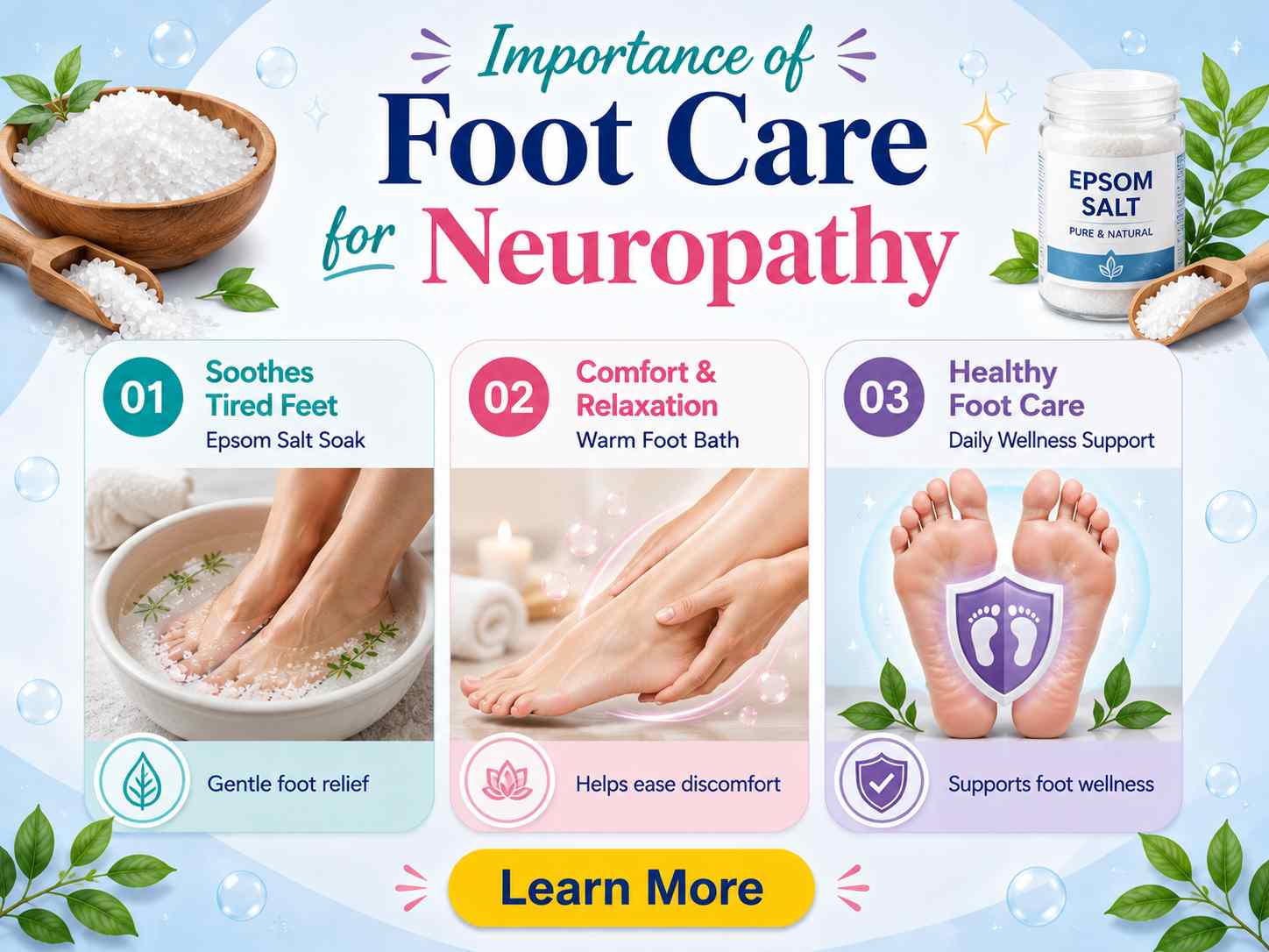 Epsom Salt for Neuropathy Pain Relief - Footcare