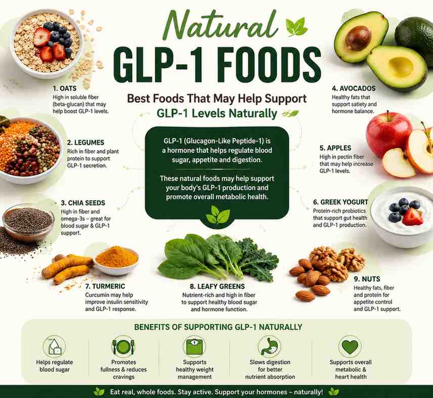 Natural GLP-1 Foods