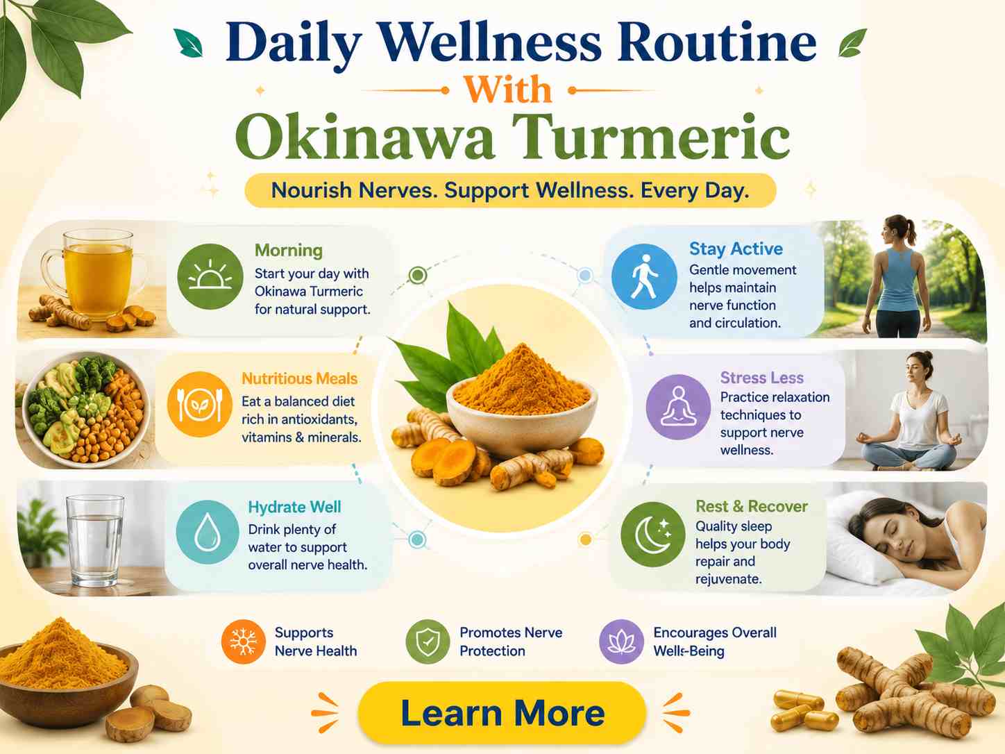 Okinawa Turmeric for Neuropathy - Daily routine