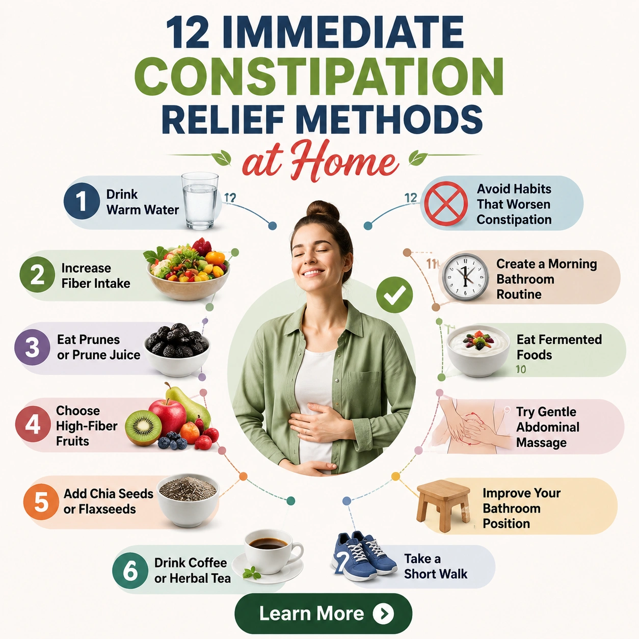 12 Immediate Constipation Relief Methods at Home