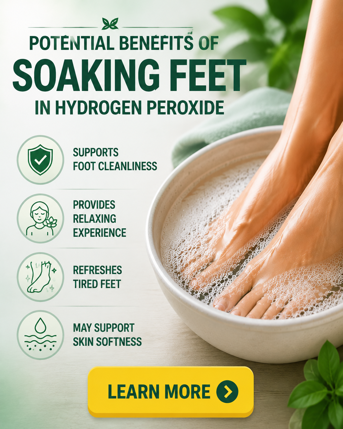Potential Benefits of Soaking Feet in Hydrogen Peroxide