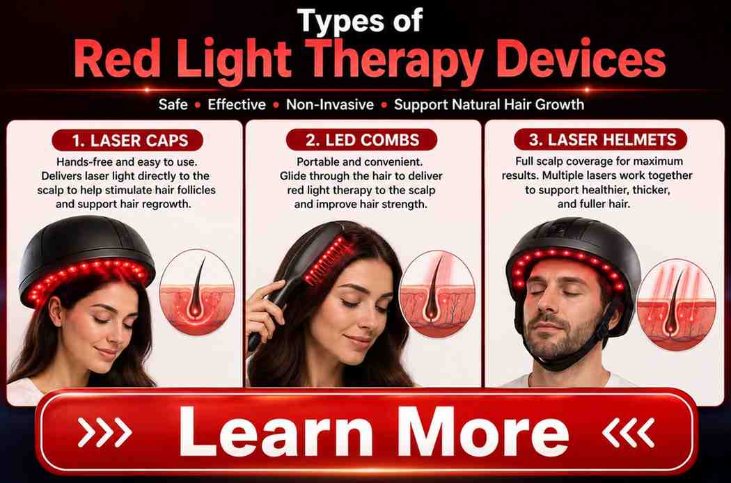 red light therapy for hair growth type