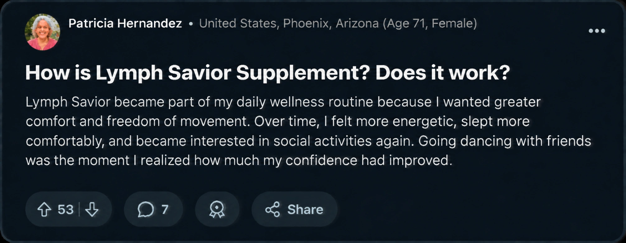 Lymph Savior Customer 3