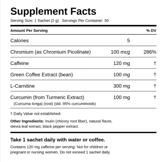 Slimqa Coffee Booster UK ingredients