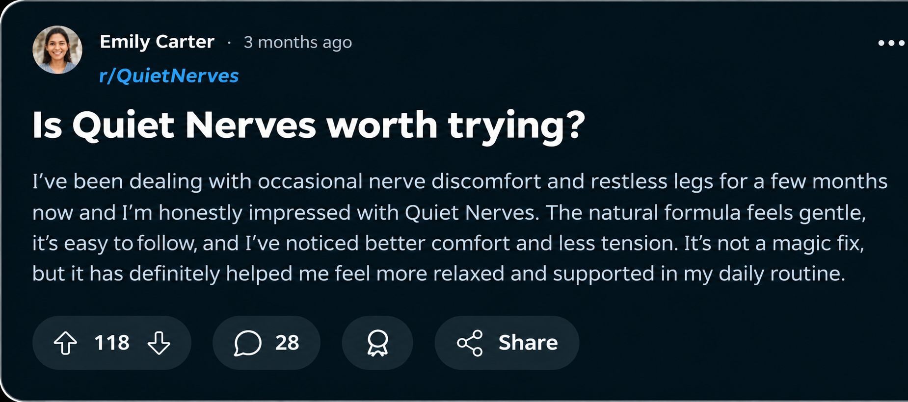 Quiet Nerves Customer Reviews 1