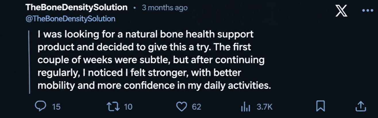 The Bone Density Solution - Customer 3
